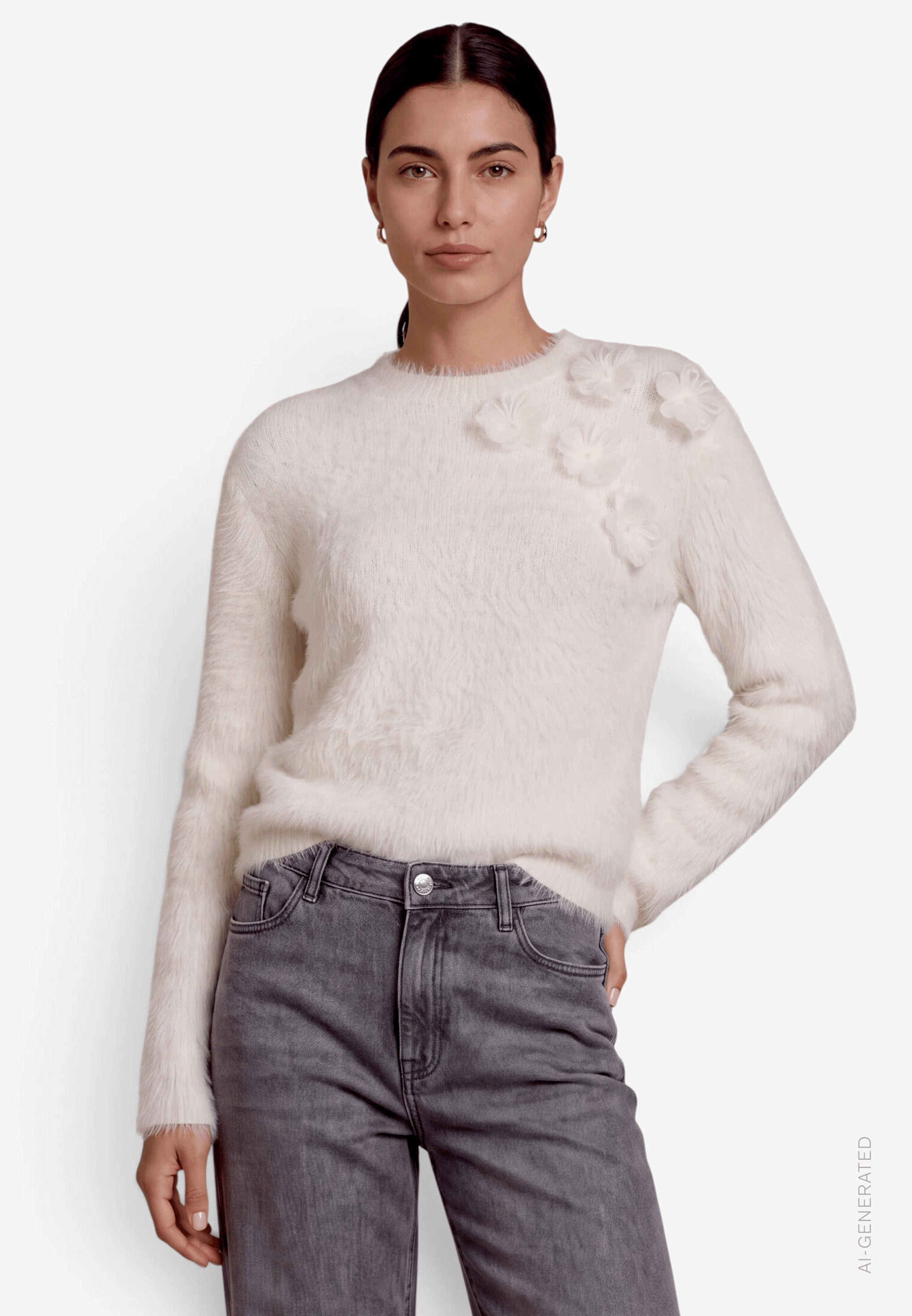 Pullover - 3D Blumen