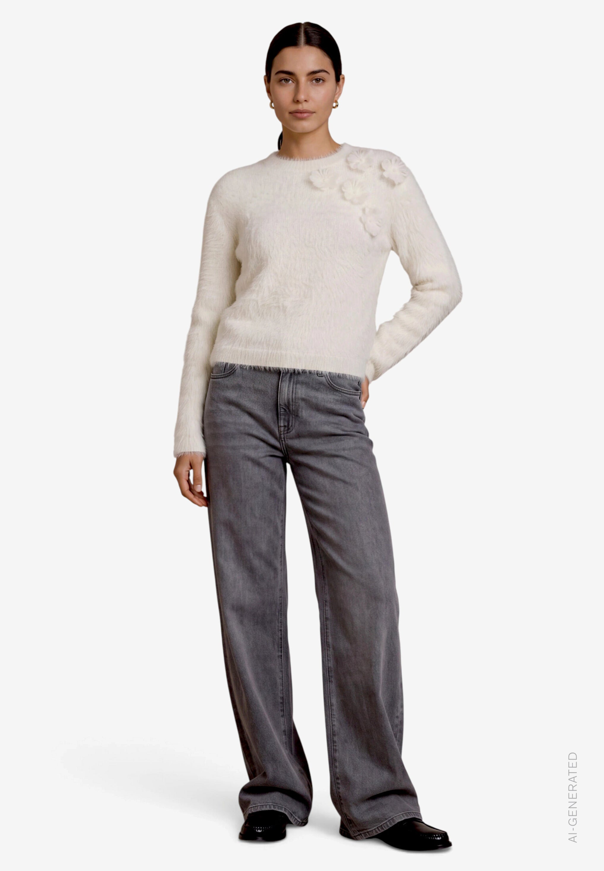 Pullover - 3D Blumen