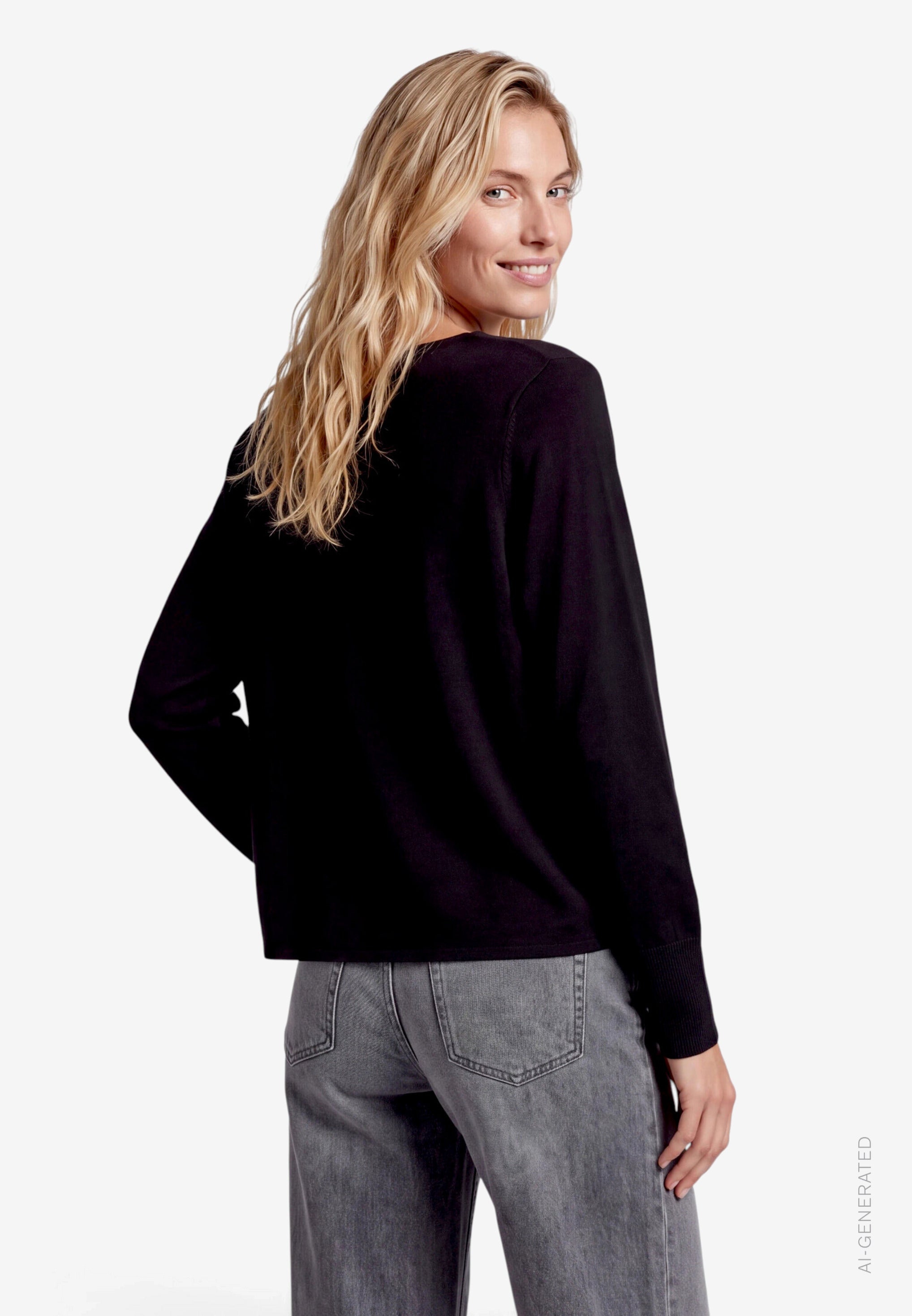 Strickpullover  - Raffung