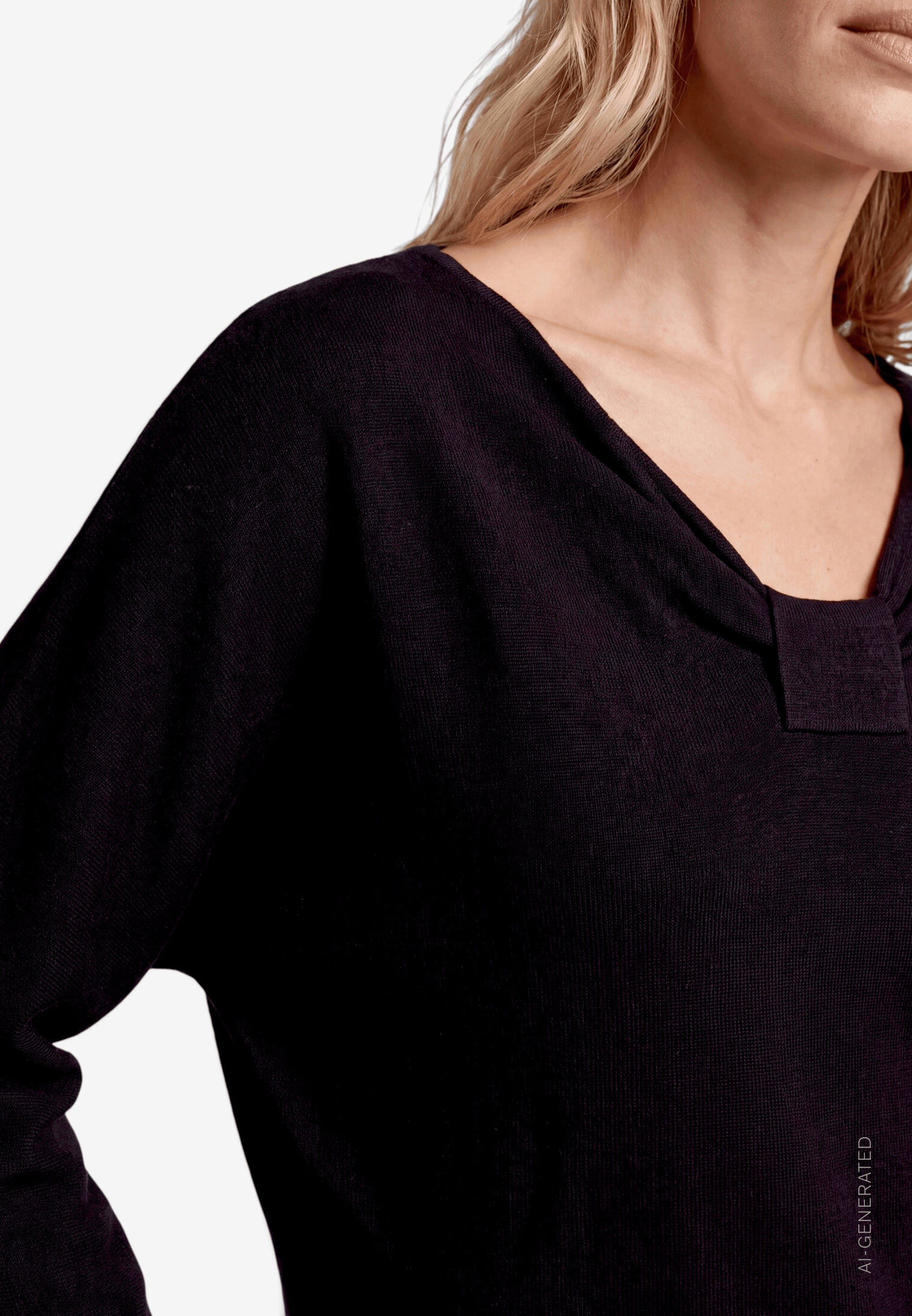 Strickpullover  - Raffung