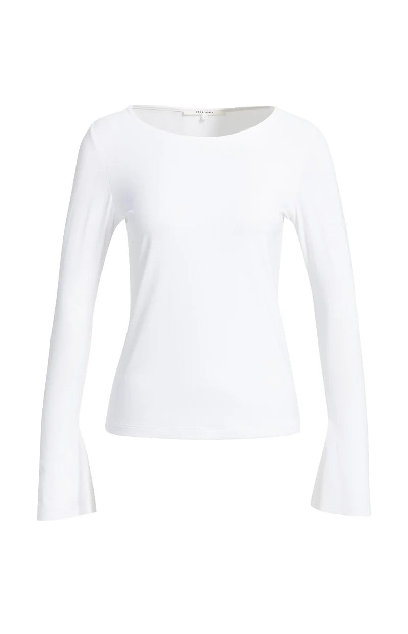Jersey-Top mit ausgestellten