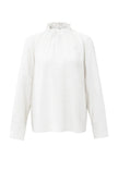 Bluse - Plisseekragen
