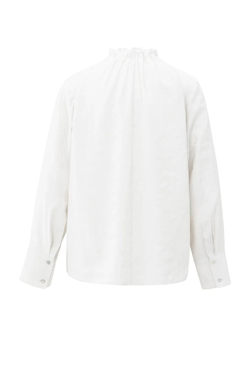 Bluse - Plisseekragen