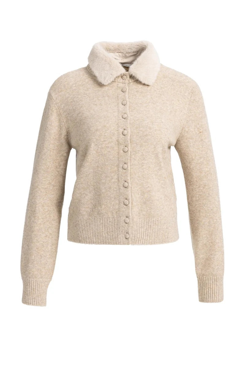 Strickjacke - abnehmbarer Kragen