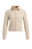Strickjacke - abnehmbarer Kragen