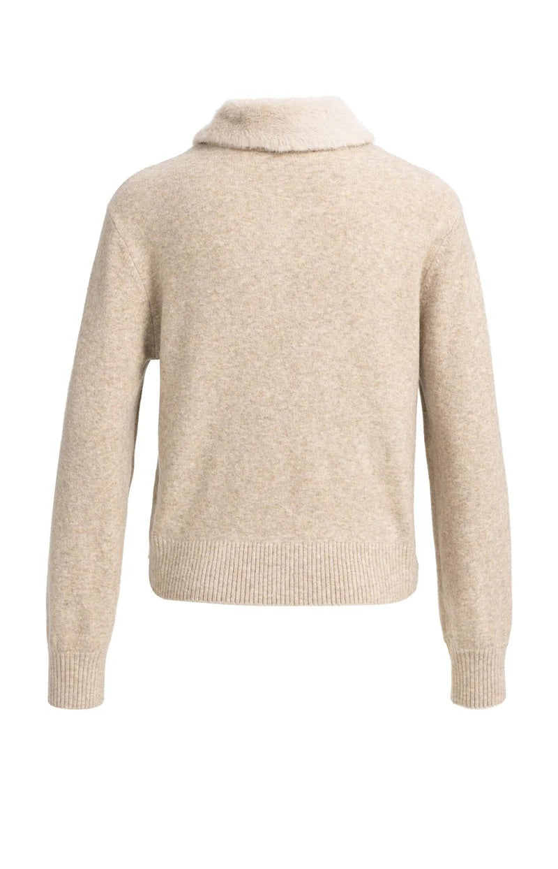 Strickjacke - abnehmbarer Kragen
