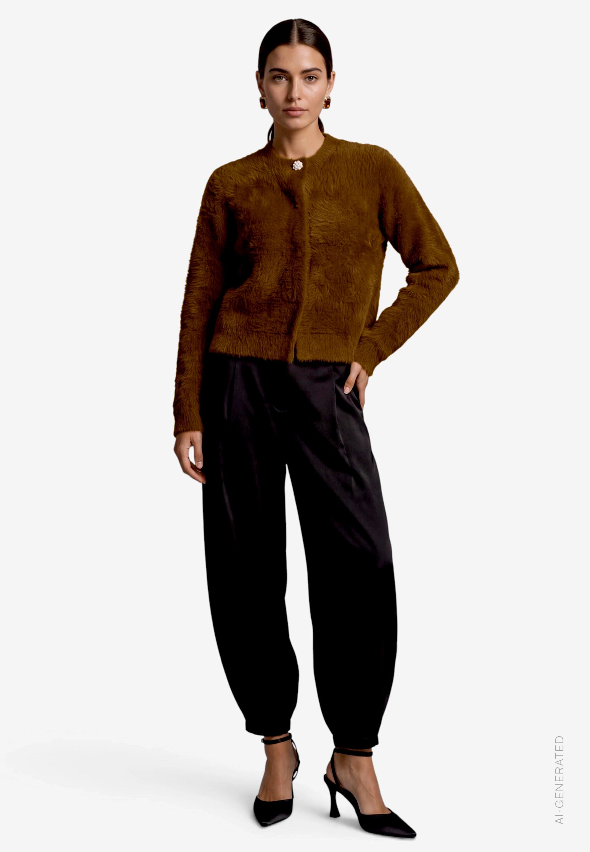 Strickjacke -  Zierknopf