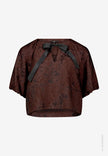 Kurzarmbluse - Jacquard