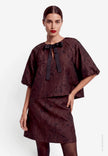 Kurzarmbluse - Jacquard
