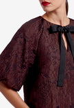 Kurzarmbluse - Jacquard