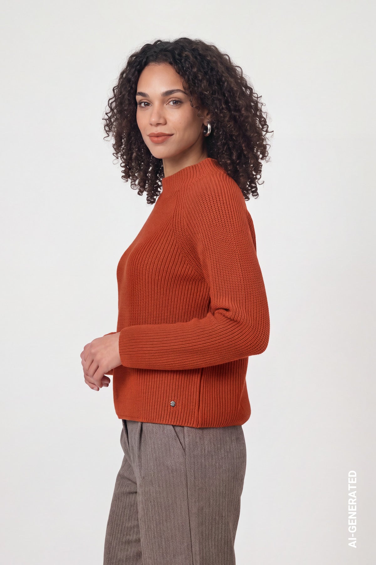Strickpullover - Stehkragen