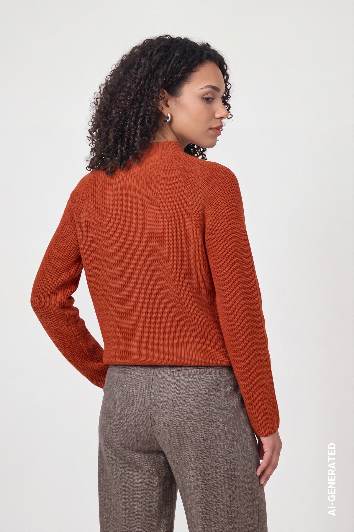 Strickpullover - Stehkragen