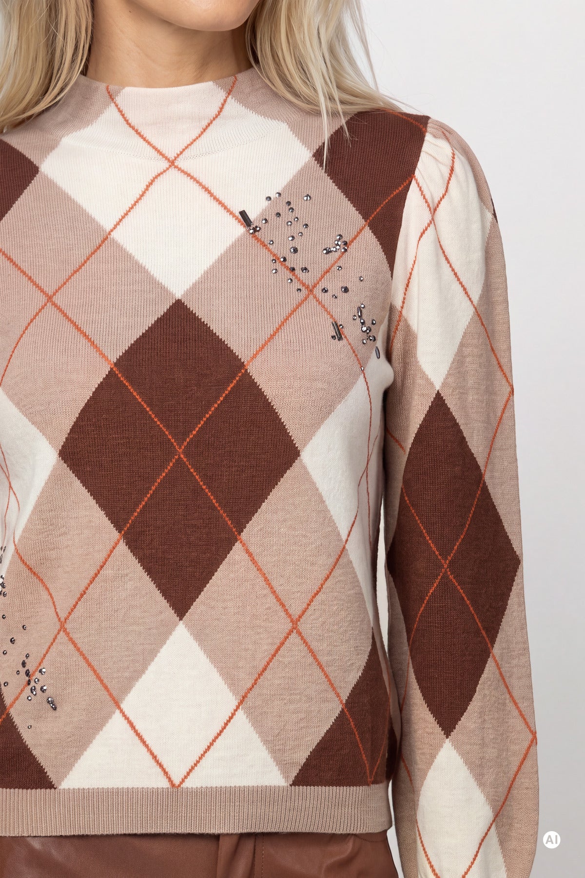 Strickpullover - Rauten-Muster