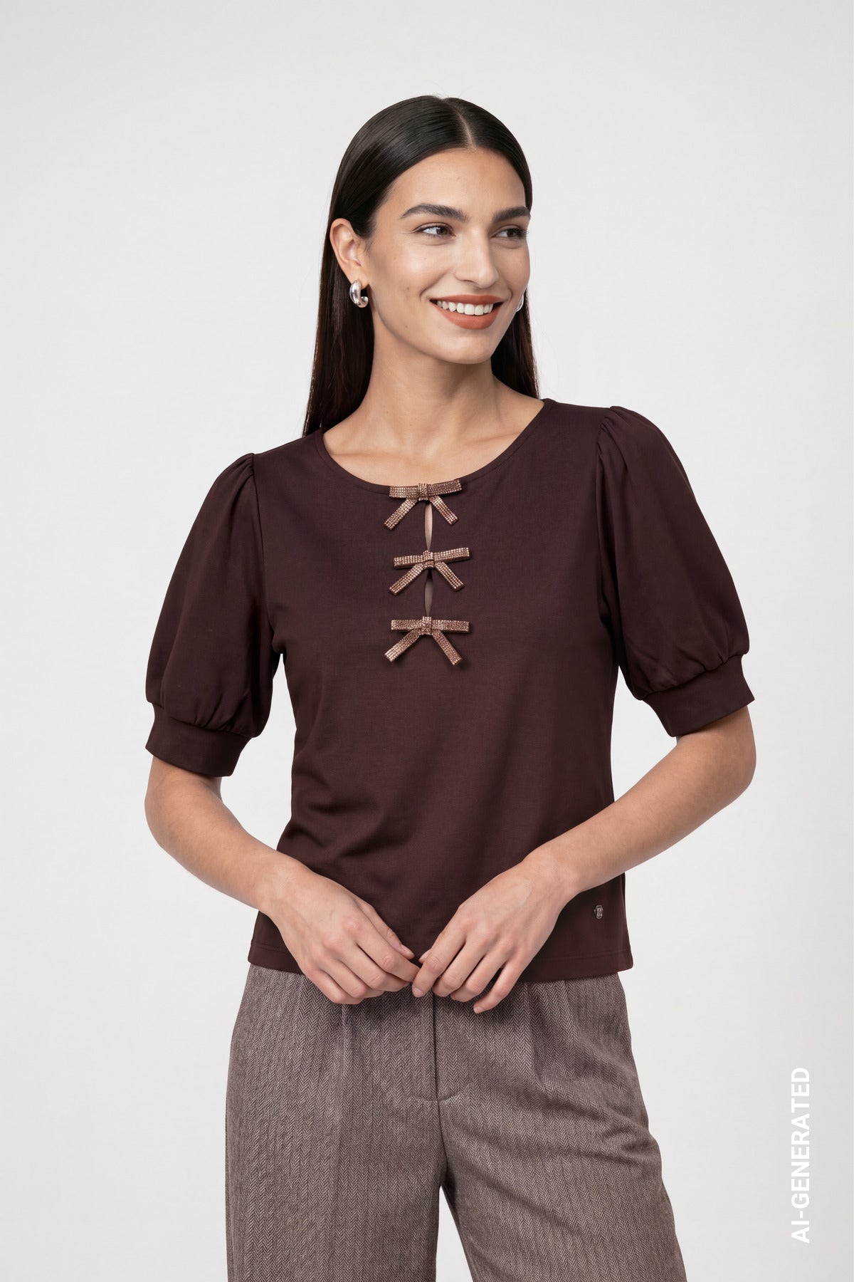 Sweatshirt - Schleifen-Detail