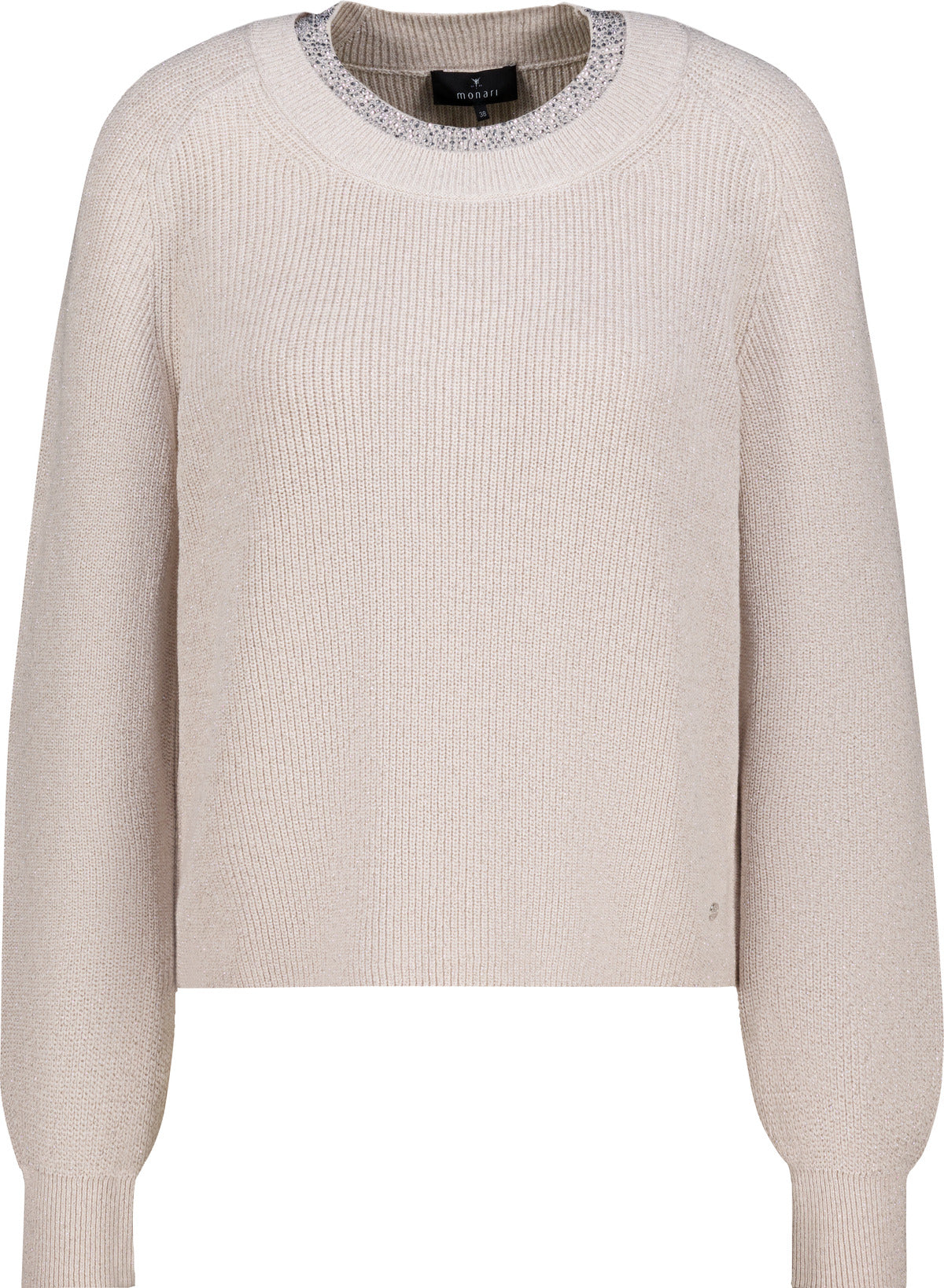 Strickpullover mit Schmuckkragen