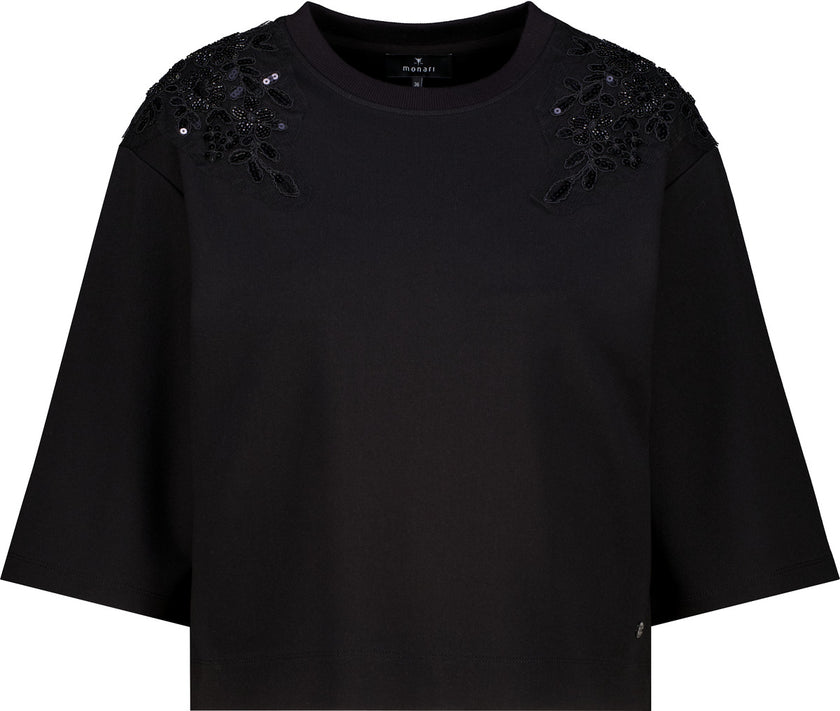 Sweatshirt mit Schmuckstickerei