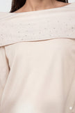 ONLINE EXKLUSIV - Sweatshirt mit Carmen-Ausschnitt und Strass